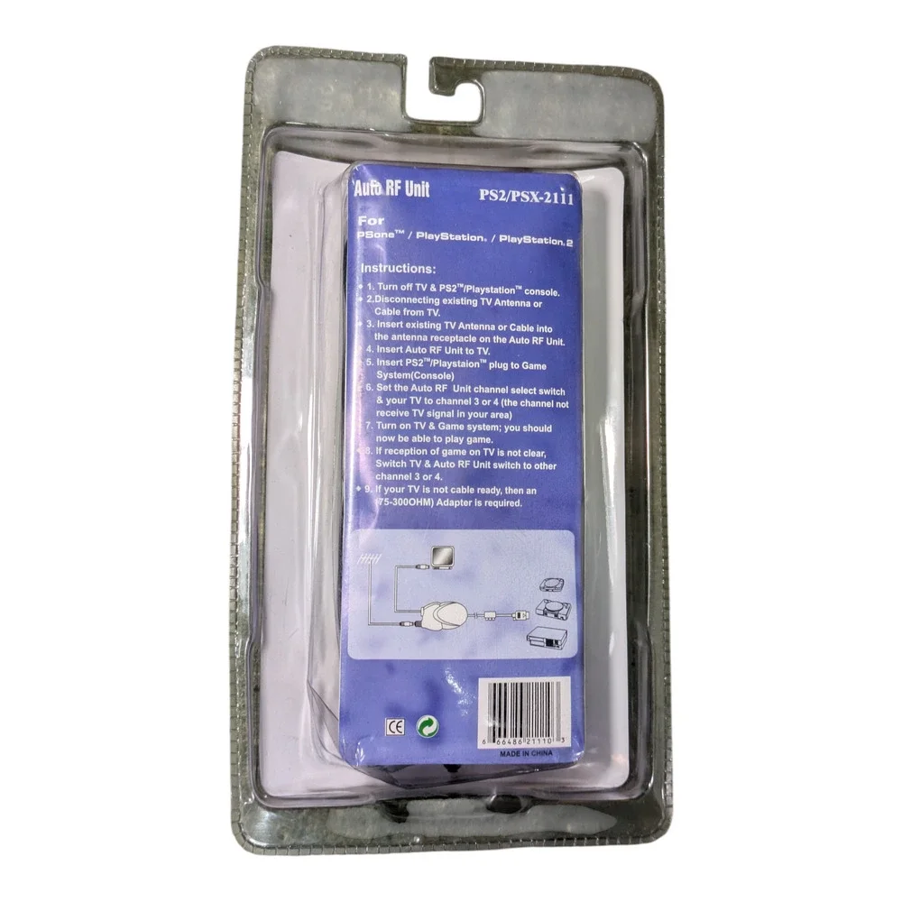 Yobo PS2/PSX Auto RF Unit (Model: PS2/PSX-2111) T.V. Connector New In Box